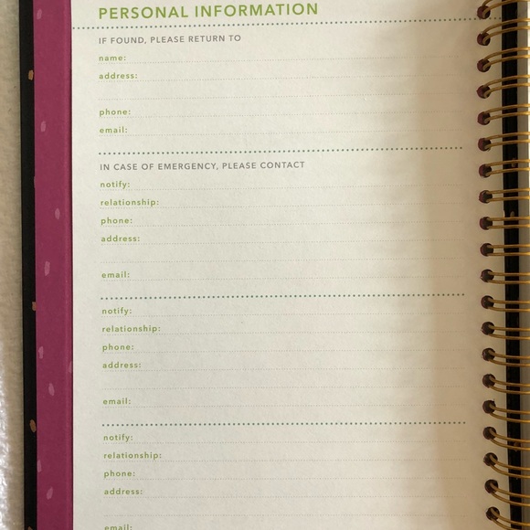 Teal Floral 2018-2019 Planner - Picture 3 of 8